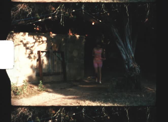 A woman walking outdoors