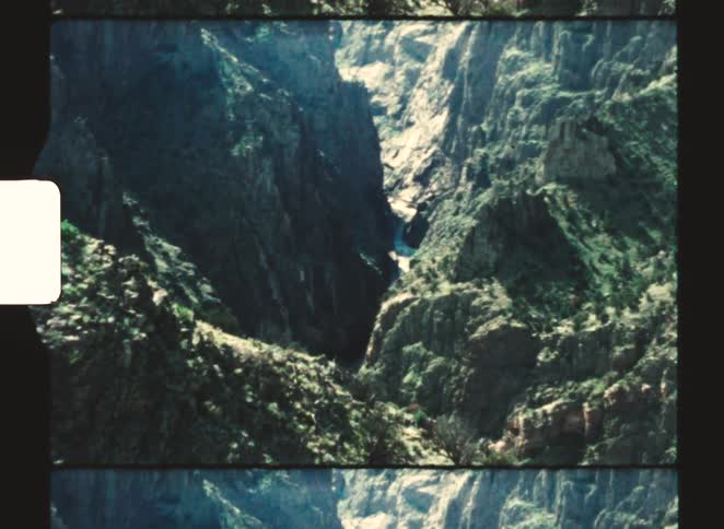 royal gorge 1970 The mountains are covered with green in the valley