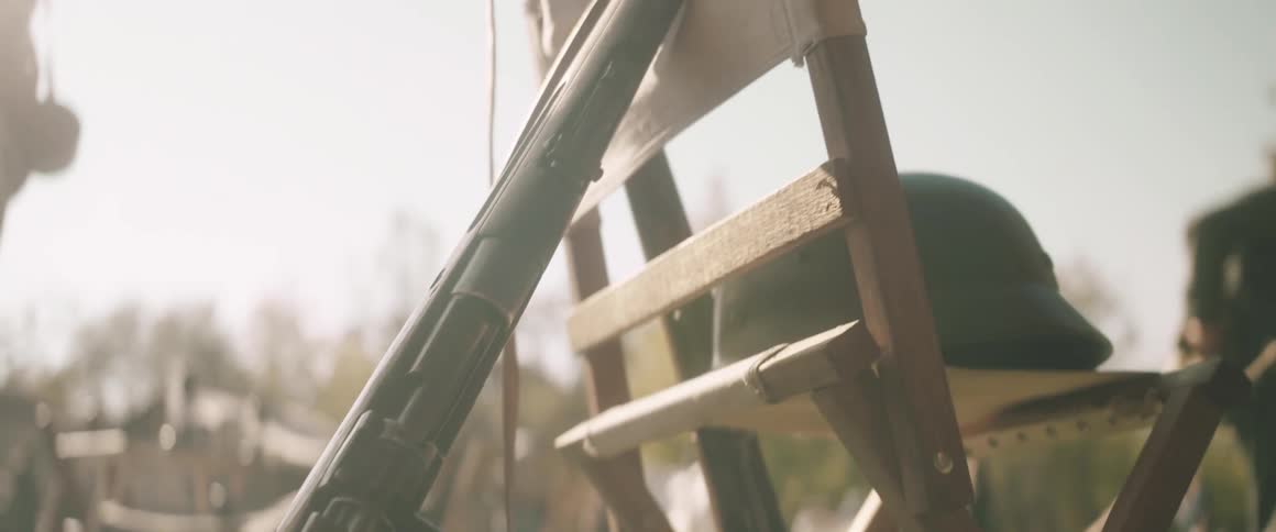 A view of a gun outdoors