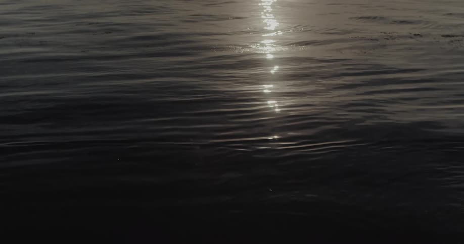 The sun is reflecting on the water