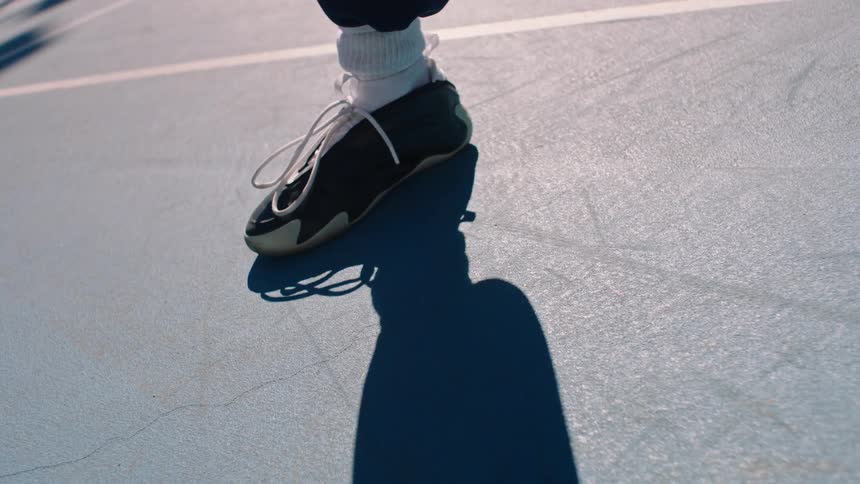 A close up of a ball bouncing