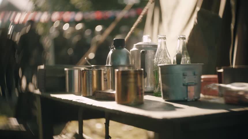 A view of some food and drinks sitting on a table