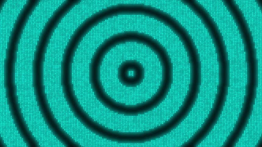 Circles move on the screensaver