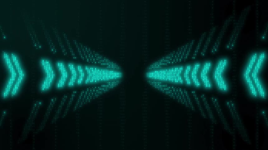 A view of some blue and black arrows