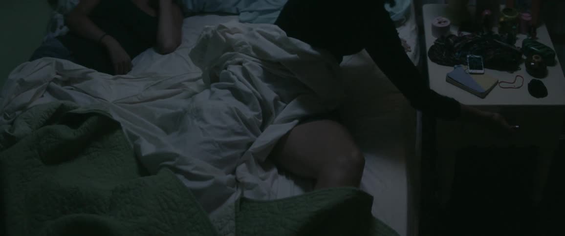 Person getting up and rolling over in bed