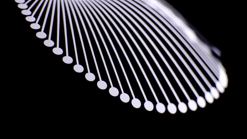 Pendulum waves synchronized in perfect harmony