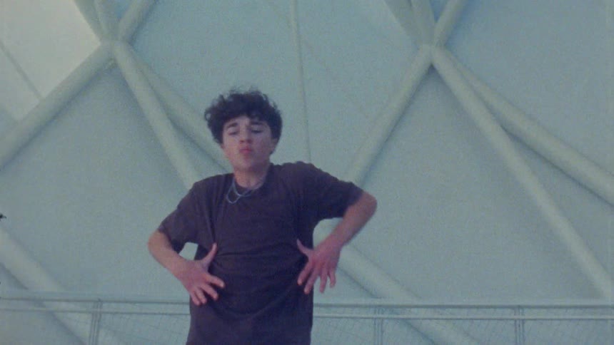 A man dancing outdoors