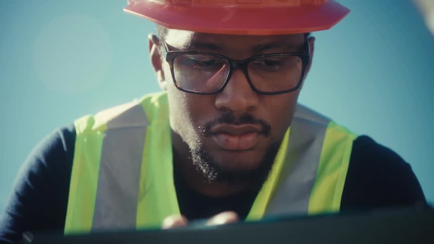 A construction worker working outside