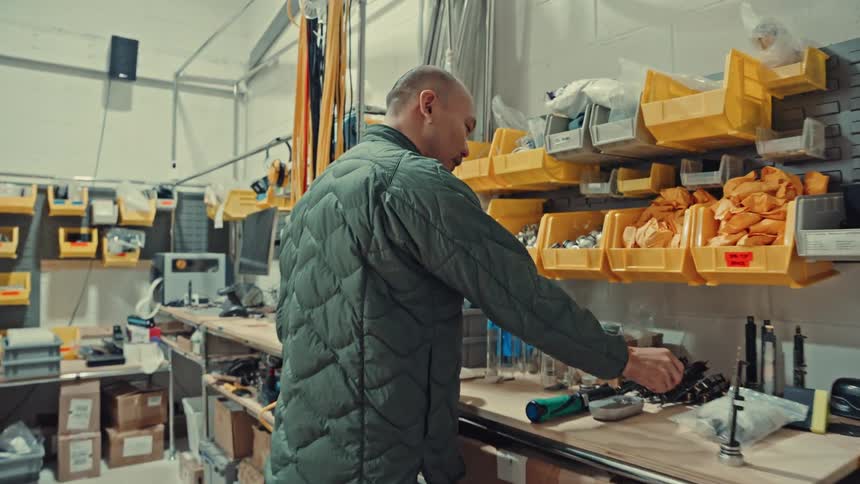 A man working in a factory