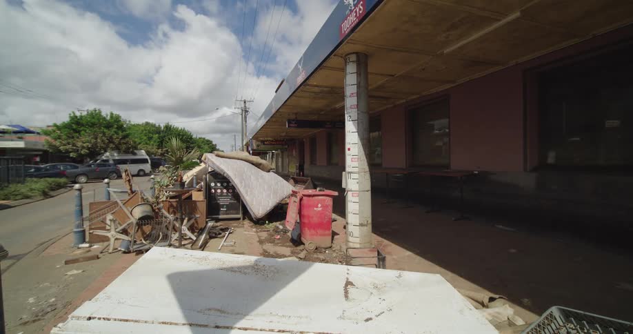 The building is badly damaged