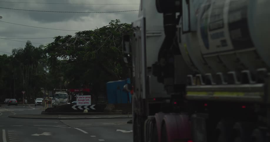 Traffic moves through the intersection