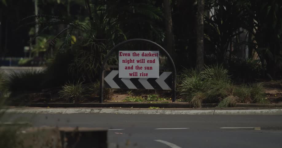 Road sign on an urban road