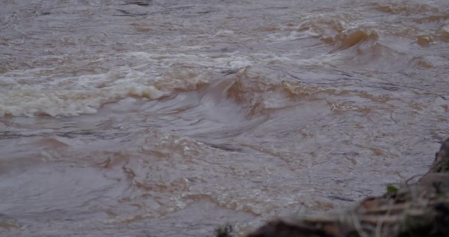 Water rushing past