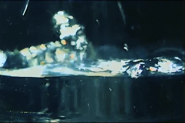 Water falling into a container