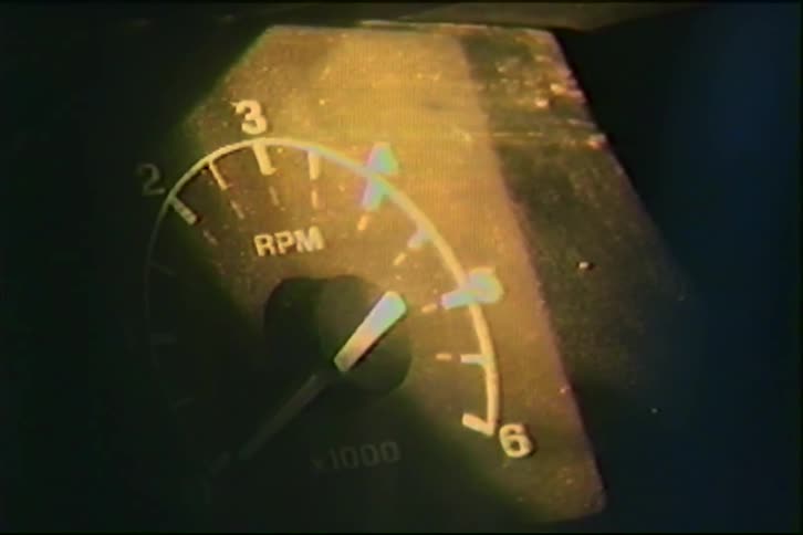 Needle points on metallic tachometer