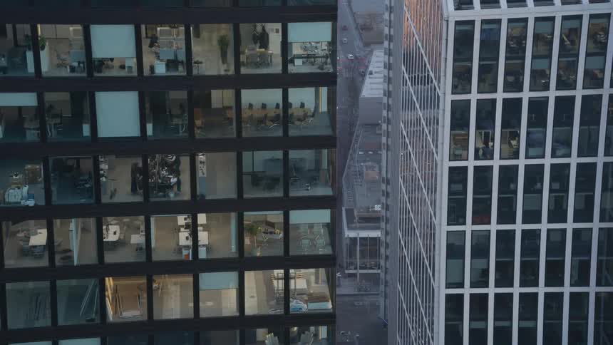 Exterior view of a commercial building with office spaces