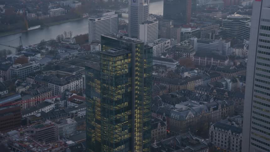 Commercial skyscraper with office spaces in a metropolis