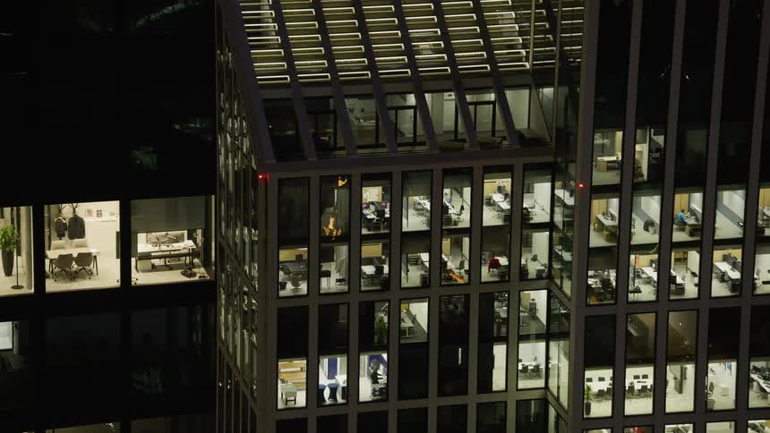 Commercial building seen from the exterior with office spaces