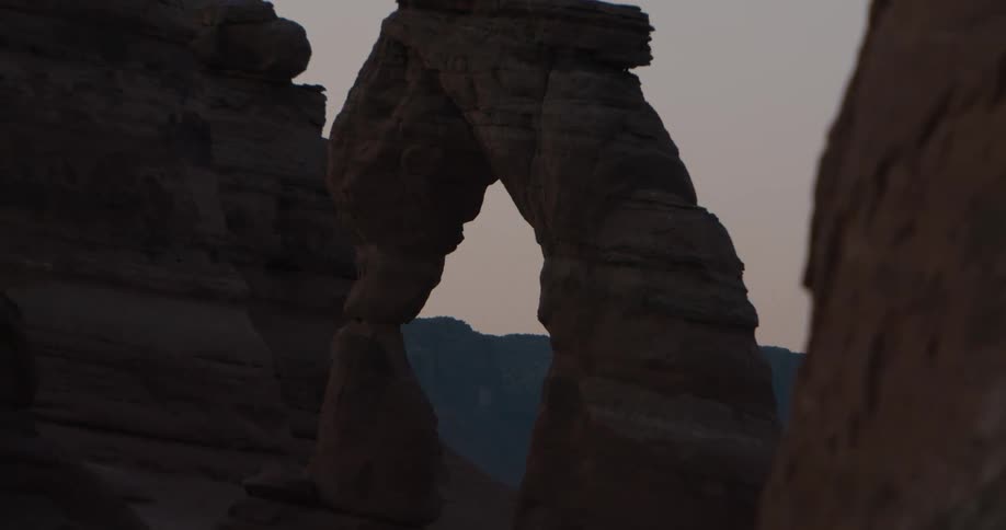 Rock arch formation in the mountain canyons