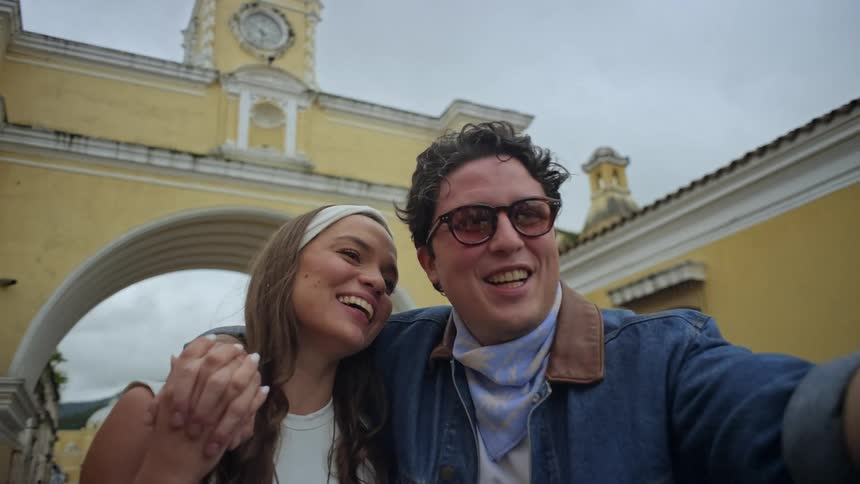 Couple taking a selfie