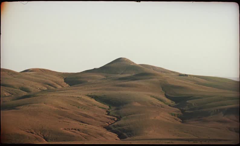 The green mountains cover the landscape