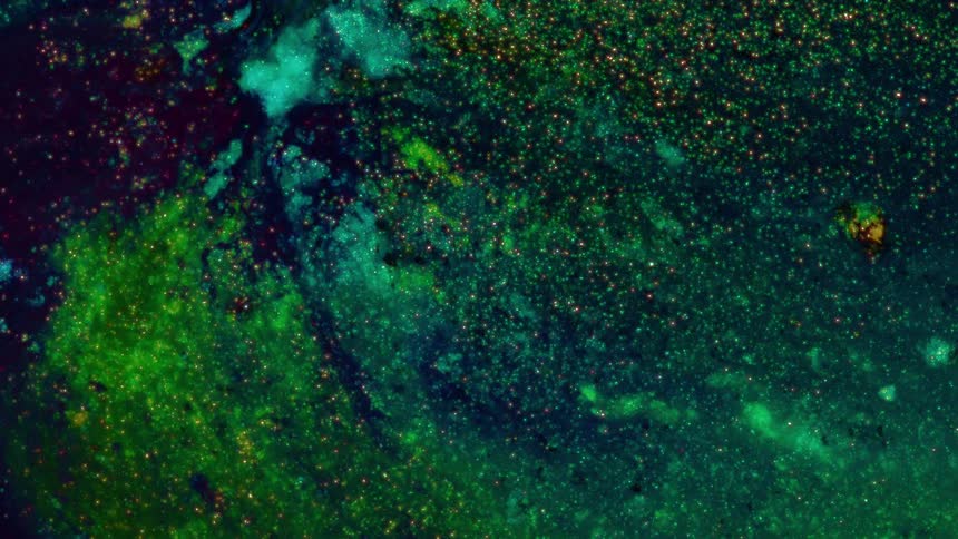 A view of green fluid flowing through blue