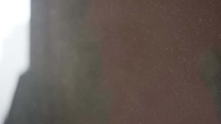 Abstract dust in the air in an interior space