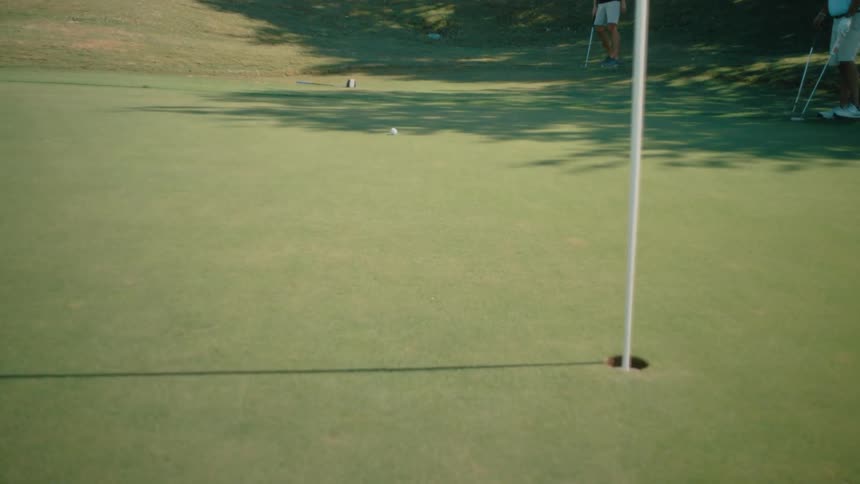Man misses target in a golf game