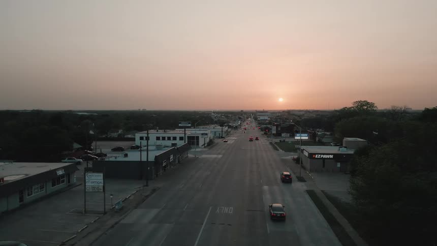A large road in a small town