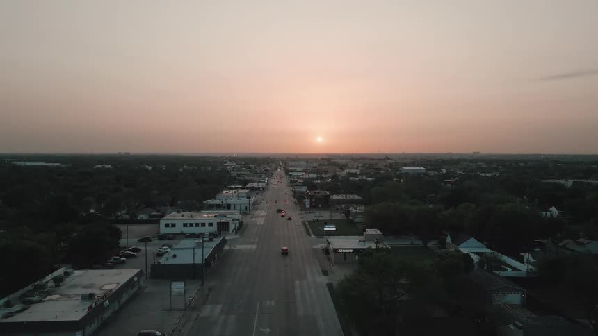 A large road in a small town