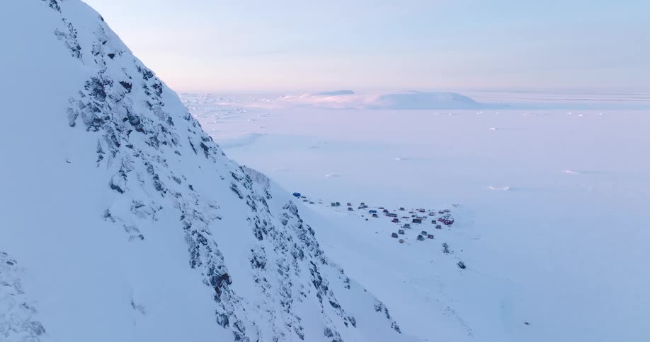 A large mountain in the arctic