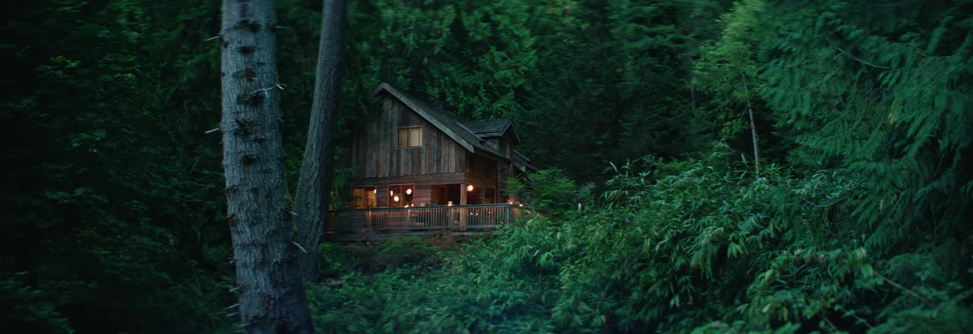 A house in a rural area in a forest