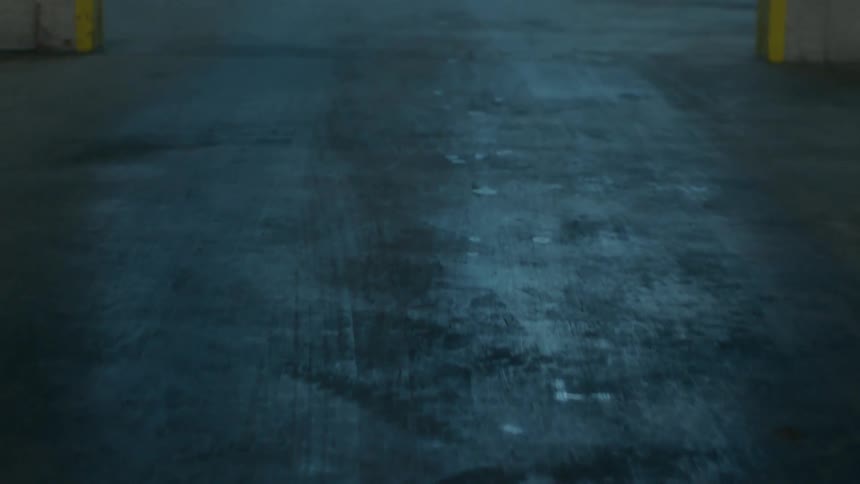 Concrete floor in empty warehouse
