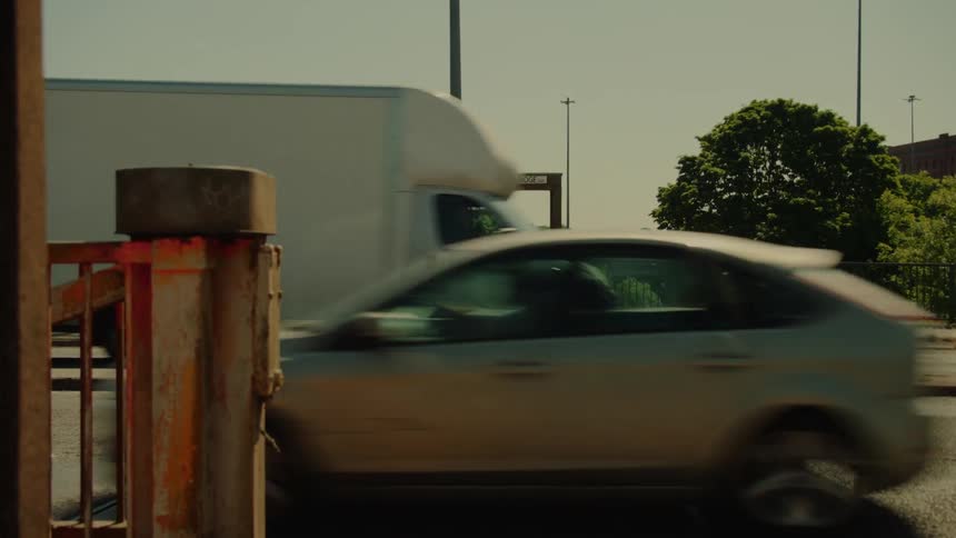 Heavy traffic is moving on a road