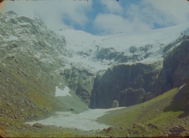 Natural landscape of snowcapped mountains