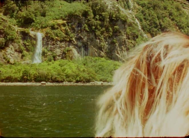 A woman riding on a lake