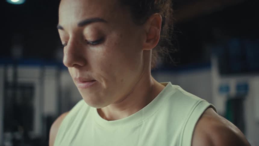 A woman doing exercise in a gym