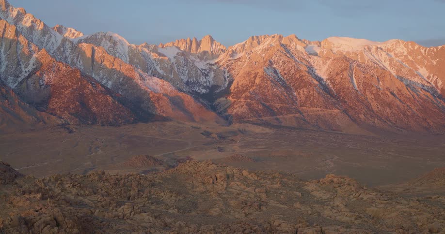 An aerial view of mountains in the distance