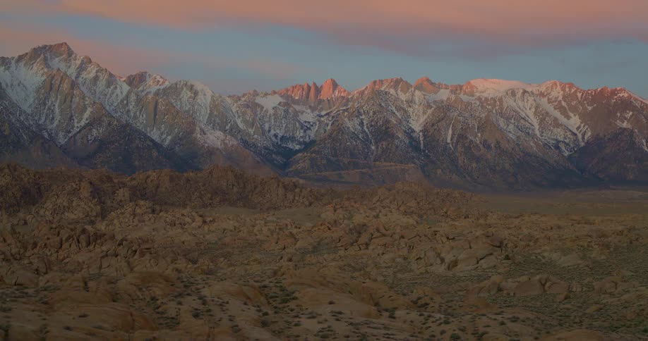 Mountain panorama at dawn