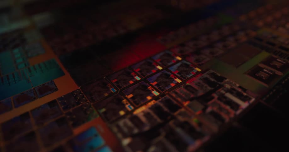 A close up of some computer chips