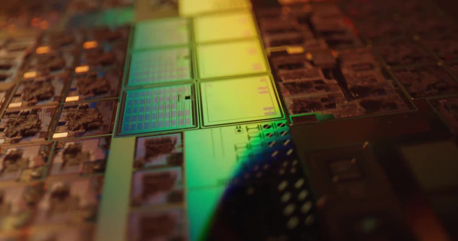 The computer board is reflective