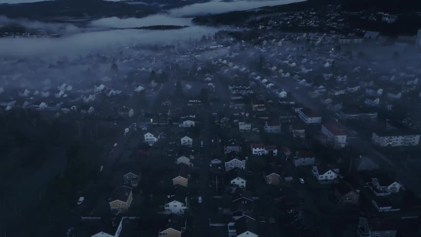 An aerial view of a rural community