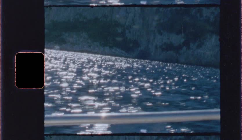 Blue ocean landscape reflecting sunlight