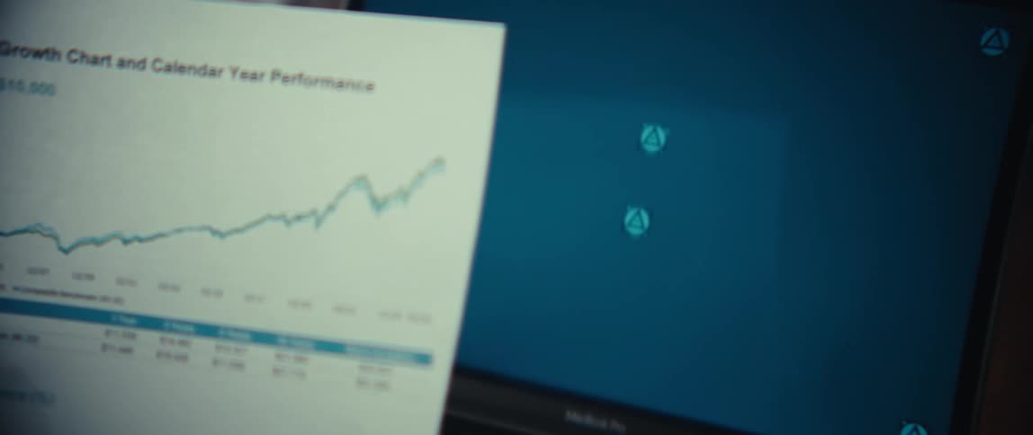 Portfolio growth chart comparing