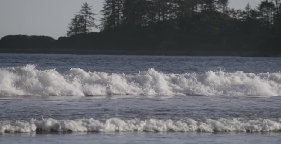Ocean waves rolling to shore