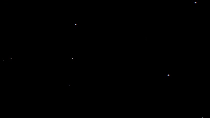 An animation of white dots flashing