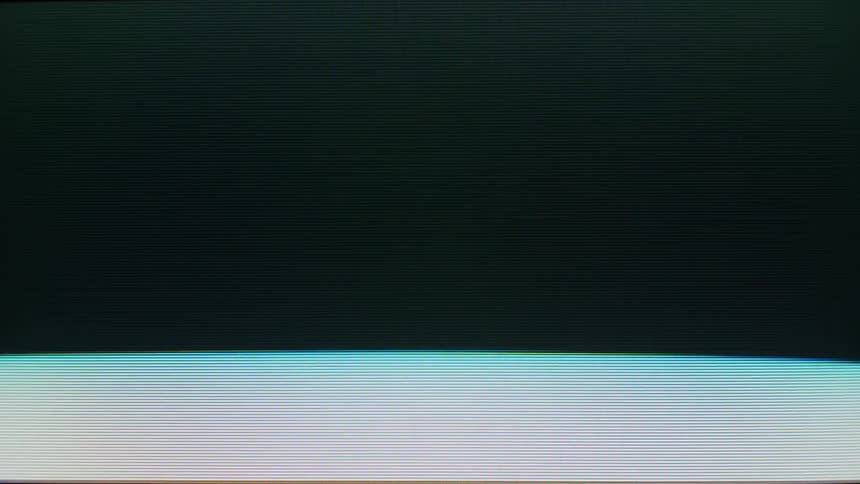 Lights flash fast on the monitor