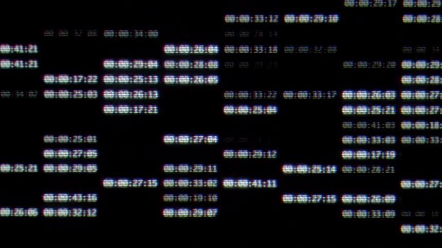 A digital screen displays series of count down timer