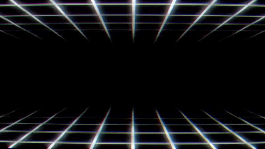 The grid is moving on top and bottom in the screensaver