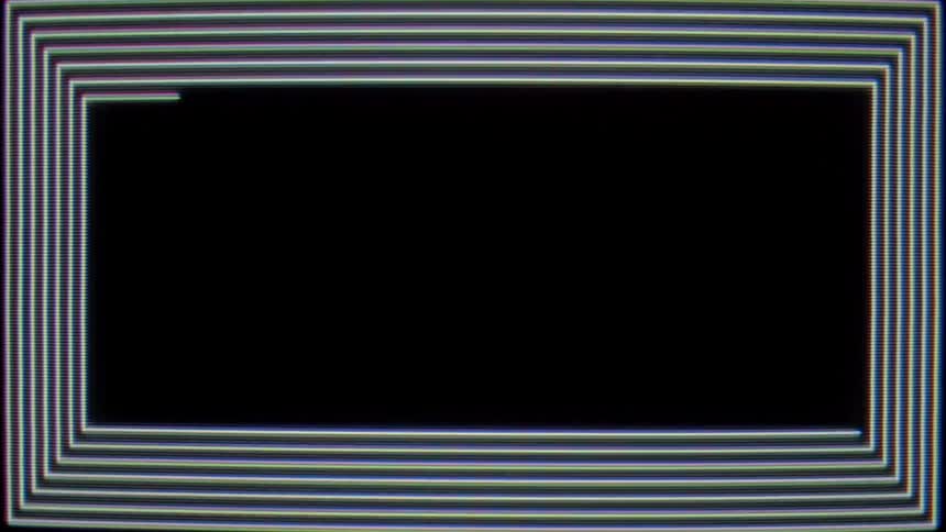 The lines in the graphic move and create rectangles